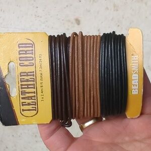 NWT Leather chord packages. Metallic & neutral 1mm & 2mm! Artisan & hand Crafted